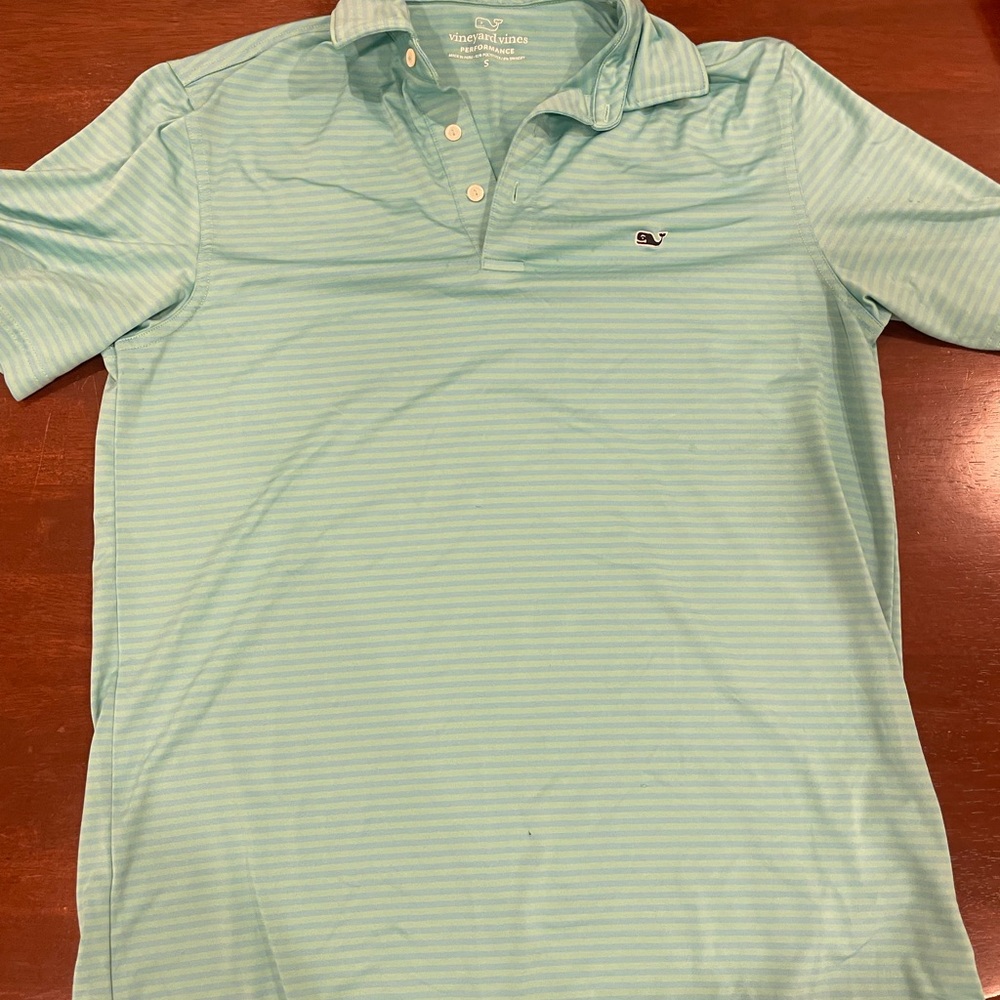 Vineyard Vines Mint Green Striped Polo